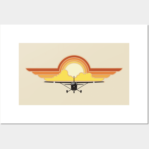 Cessna Sunset Wall Art by Kassi Skye